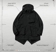 Size 3 MP-03T "STAGHORN" Fishtail Utility Parka - Black goopi Goopimade