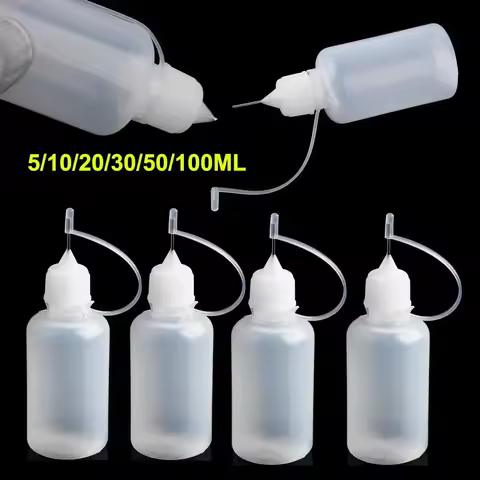 5pcs/set 5/10/20/30/50/100ML Needle Tip Glue Applicator Bottle for Paper Quilling DIY Scrapbooking P