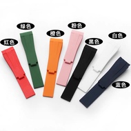 Suitable for rolex rolex Watch Strap Arc Original Rubber Silicone Black Green Blue Water Ghost Brace