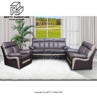 BETTY FURNITURE 1 seater Recliner Casa Leather 1+2+3 SEATER Sofa Set (Dark Brown/Light Brown)