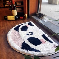 Semicircle Cute Cartoon Anime Non-Slip Absorbent Floor Mat Finished Carpet Bathroom Mat Entrance Doo