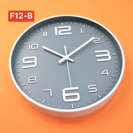 PNGN F12B- 12inch/29.8cm gray and white Nordic Wall Clock — F12-B