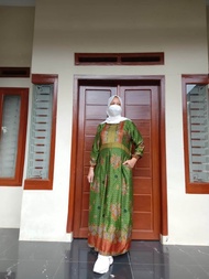 Baju Gamis Muslimat NU //semi sutra ijo tua