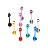 flowersqueen Stainless Steel Lip Nails Bar Nose Ring Stud Ball Tragus Body Piercing