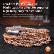 KBEAR Aureus 206 Cores 5N 2-Strand OFC Silver-Plated HiFi Upgraded Earbud Cables 1.25M In-Ear Monito