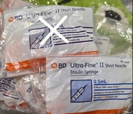 美國 BD Ultra-Fine Insulin Syringe with Needle  BD 胰島素專用塑膠注射筒附針   0.5ml 針筒