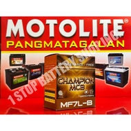 MOTOLITE CHAMPION MF7L-B Maintenance Free Motorcycle Battery MF7 MF7L YT7A YTX7L-BS BTX7 GTZ8V YTZ8V