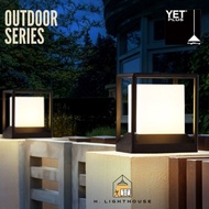 YETPLUS Lampu Luar Rumah Lampu Pagar B0161 B0162 Modern Cubic Weather Proof Pillar Light Lampu Pagar
