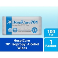 HospiCare 70% IPA 701 Alcohol Wipes 1s x 100 Sheets