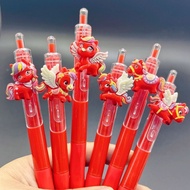 Cartoon Cartoon New Year Red Patch Pen Cute Pegasus Press Pen Student Red Gel Pen Gift Stationery Re