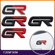 New GR Racing Styling Car Body Decal 3D Metal Sticker Grille Sport Badge For Toyota Yaris Vios Corol