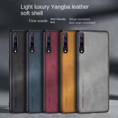 For Huawei Y9S STK L21 L22 LX3 Case Silicone Bumper PU Leather Skin Matte Back Cover Phone Case for 