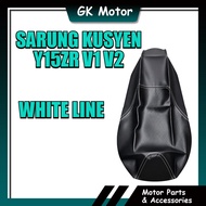 Y15 Y15ZR ORIGINAL SEAT COVER SARUNG SEAT LINE WHITE Y15Z