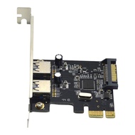 Top PCIE Expansion Card PCI-E to 2-Port USB3.0 5Gbps Convert Card Riser for Win7/8/9/10/Linux