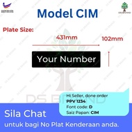 Car Number Plate 2D / Nombor Plat Kereta / Auto Car Plate / Tulisan Tanam