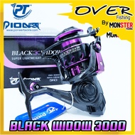 รอกสปินนิ่ง รอกตกปลา PIONEER BLACK WIDOW BW-1000/2000/3000/4000 (สีม่วงดำ)