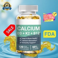 Calcium Complex 4-in-1 w/D3 & B12 - Bone, Heart & Immune Support - 120 Caps Complete Calcium Support