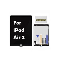 Funbero For iPad Air2 A1566, A1567 Repair LCD Panel LCD Display, Touch Panel LCD Panel Set - Repair Tool Included (Black)