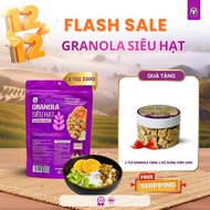 BH.NONG Super Grain Granola No Oats No Grapes - Mix 5 Types of Diet Nuts 250gr Bag