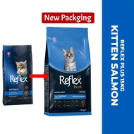 KUCINGJER Malaysia REFLEX PLUS 15kg Protein kering Protein Makanan Salmon Kucing ayam dewasa Makanan