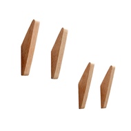 Yours MO-Decorative Key Hook 4pcs Wood Wall Clothes Hat Scarf Handbag Hanger Hook Kitchen Bathroom D