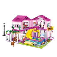 Friends City Street View House Summer Holiday Villa Castle Model Building Block Sets Figures DIY Bri