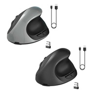 Wireless Mouse Ergonomic 2.4GHz Optical Vertical Mice Rechargeable for Gamers