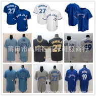 Fast ShippingBaseball Jersey Blue Bird Blue Jays 11-99 RYU 27 Guerrero Jr. Jerse
