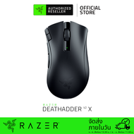 Razer DeathAdder V2 X HyperSpeed Wireless Gaming Mouse with Best-In-Class Ergonomics (เมาส์เกมมิ่งไร้สาย)  2nd-gen Razer™ Mechanical Mouse Switches | 235 Hours of Battery Life | Razer™ HyperSpeed 2.4GHz wireless + Bluetooth | 14000 DPI
