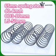 [QueenStyle]65Mn spring steel compression spring d0.4mm*OD3-10mm*L5-50mm strong pressure, return spr