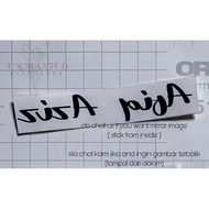 CUSTOM NAME STIKER - STIKER NAMA