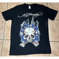 EDHARDY 100% Cotton Unisex Printed Retro Trendy Top T-Shirt Ready Stock