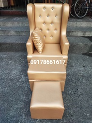 Spa Chair/Nail Chair/Pedicure/Manicure Chair standard and stools leatherette gold crystal studs