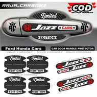 8pcs Honda Jazz Car Door Handle Protector Sticker Carbon Handle Honda