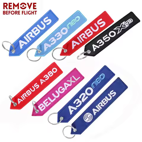 Aviation Keychain A320neo Logo Both Sides Embroidery Car KeyChain Accessories Backpack Suitcase Tags