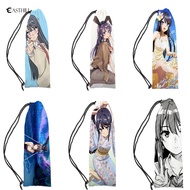 EASTHILL Portable Sakurajima Badminton Racket Bag Tennis Racket Protection Drawstring Bags Fashion Velvet Storage Bag Case Outdoor Sport Accessories