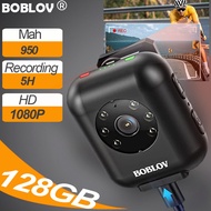 BOBLOV W4 Body Mini Sports Action Wearable Camera กล้องแบบพกพาแอ็กชันกีฬาขนาดเล็ก กล้องหน้าอก 128GB