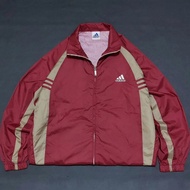 JAKET VINTAGE ADIDAS WINDBREAKER COLORBLOCK SPORTY TAPED PRIA WANITA
