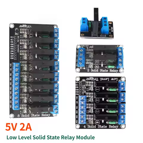 1/2/4/8 Channel 5V Solid State Relay Module Low Level Trigger AC 250V 2A with Fuse for Arduino Home 