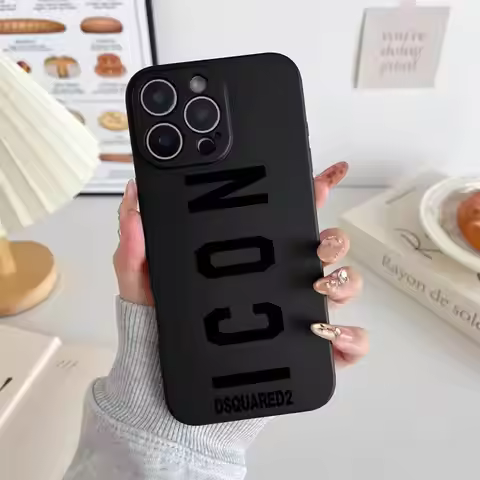 Fashion D-Ds Quared2s Design Phone Case Cool Black Silicone Soft For IPhone 16 15 14 13 12 11 X XR P
