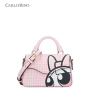 Carlo Rino Pink Power Puff Girls Mini Double Bag