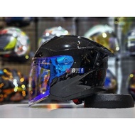 Soman M9 Glass Black Open Face Helmet