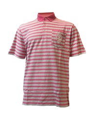 LI-NING เสื้อ POLO SHIRT รุ่น (APLG103-2) PINK/GREY BADMINTON T-SHIRT