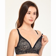 Women Floral Lace Wireless Lightly Lined Maternity Nursing Bra 36F