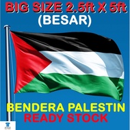 (BIG SIZE) Bendera Palestin 2.5 x 5 Feet Flag Palestine Country Besar Pole Flag