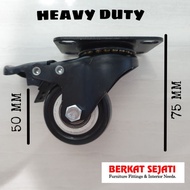 HEAVY DUTY PU Hard Rubber Caster Trolley Wheels 2" Display Trolley