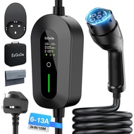 EzGoGo EV Charger Cable Type 2 to 3 Pin Plug 32.81Ft/10M Electric Car Charger 3kW, [6/8/10/13A] Type