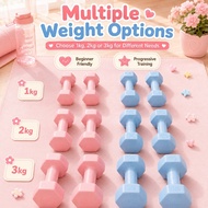 LES- GO Dumbbell Set 1KG*2 Neoprene Workout Exercise Home Weight Training 3KG