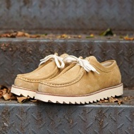 WALLABEE 夏季復古風低幫真皮袋鼠鞋 厚底休閒工裝鞋