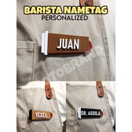 Name tag for coffeeshop barista personalized - Coffee cup design inspired